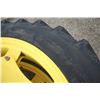 Image 5 : Set of 2 Kleber 300/95R46 row crop tires on JD 5000 series rims