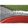 Image 6 : Set of 2 Nokian 480/80R34 tires on Kubota rims, cast centers, 6" pilot, 8" bolt circle