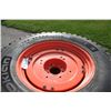 Image 7 : Set of 2 Nokian 480/80R34 tires on Kubota rims, cast centers, 6" pilot, 8" bolt circle