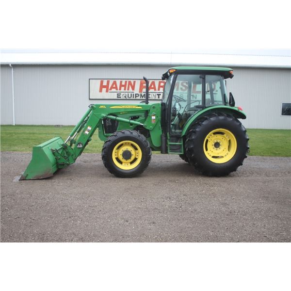 JD 5083E 4wd tractor, cab, air, 563 loader, 3257 hours