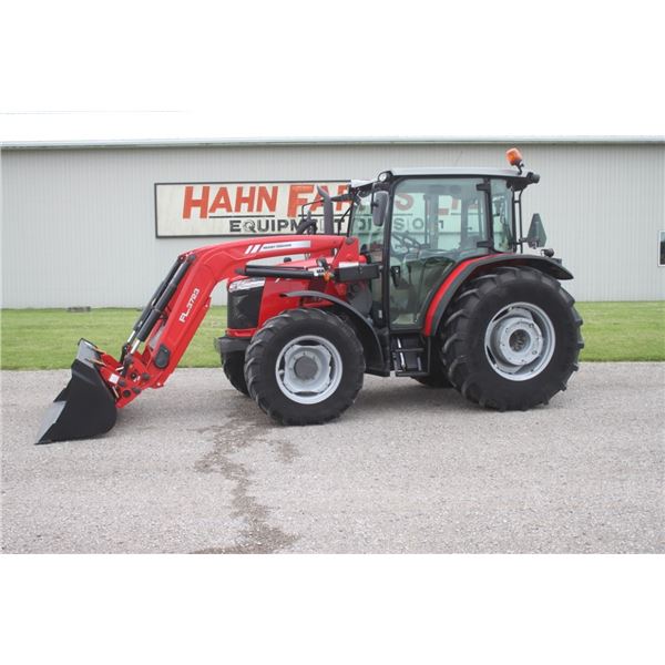 MF 4710 4wd tractor, cab, air, FL 3723 loader, 1112 hours