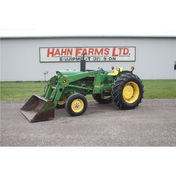 JD 2120 2wd tractor, 145 loader, 7365 hours