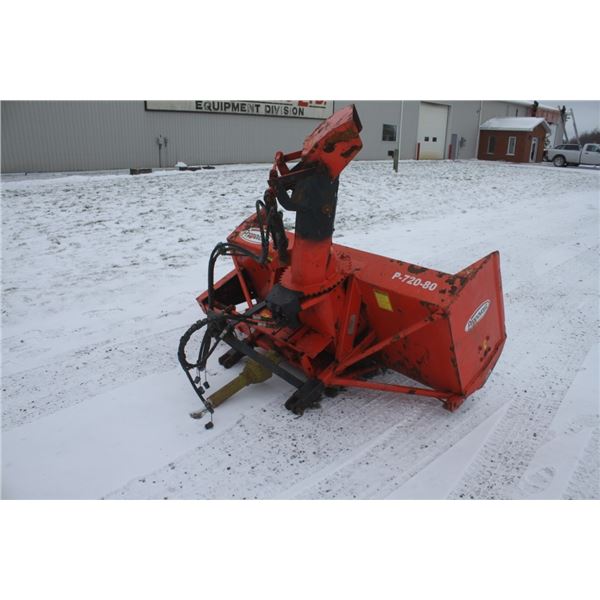 Pronovost P-720-80 single auger snowblower, hydrualic turn, hydraulic deflector