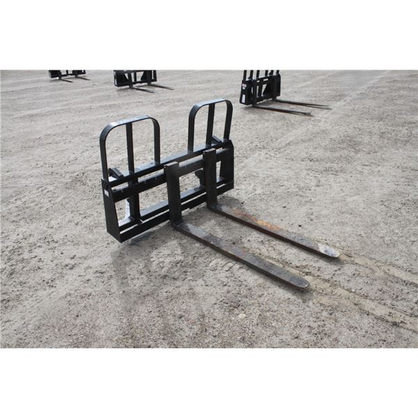 Walco 5500Lb pallet forks, 48" tines, Alo/Euro hookup, New and Unused