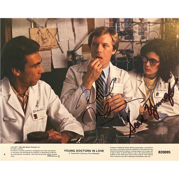 Young Doctors in Love Sean Young and Michael McKean signed mini lobby card