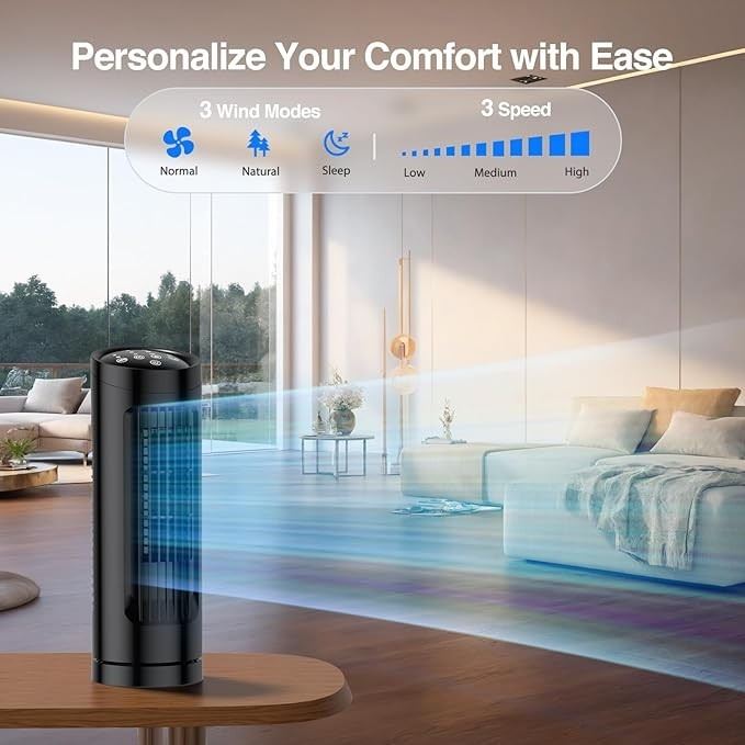 Vck 13 Tower Fan Oscillating Table Fan With Remote Control Portable ...