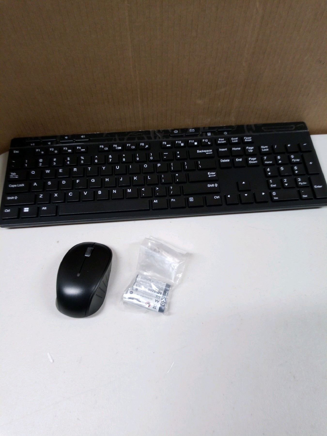 Basics FullSized Wireless Keyboard Mouse Combo 24 Ghz Usb Receiver