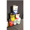 Image 3 : 12 MISC EMPTY MOTOR OIL CANS 1.4 LITRES INCL CO-OP, CASTROL, QUAKER STATE, LUBIE LUBE, TEXACO,