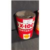 Image 2 : 2 SHELL MOTOR OIL 5 QUART EMPTY CANS