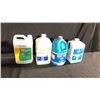 Image 1 : 4 EMPTY PLASTIC CONTAINERS INCL SHELL WINDSHIELD WASHER, ESSO, ROYALITE ANTIFREEZE AND GULF