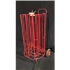 Image 1 : RED ROUND MOBILE RACK D16" X W34" X H16"