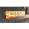 Image 3 : STOP-WEAR LUBRICATION METAL/WOOD SIGN W96" X H18"