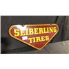 Image 1 : SEIBERLING TIRES DOUBLE SIDED PORCELAIN SIGN W37" X H18"