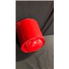 Image 2 : RED FIRE BUCKET WITH CONVEX BOTTOM D12" X W12" X H14"