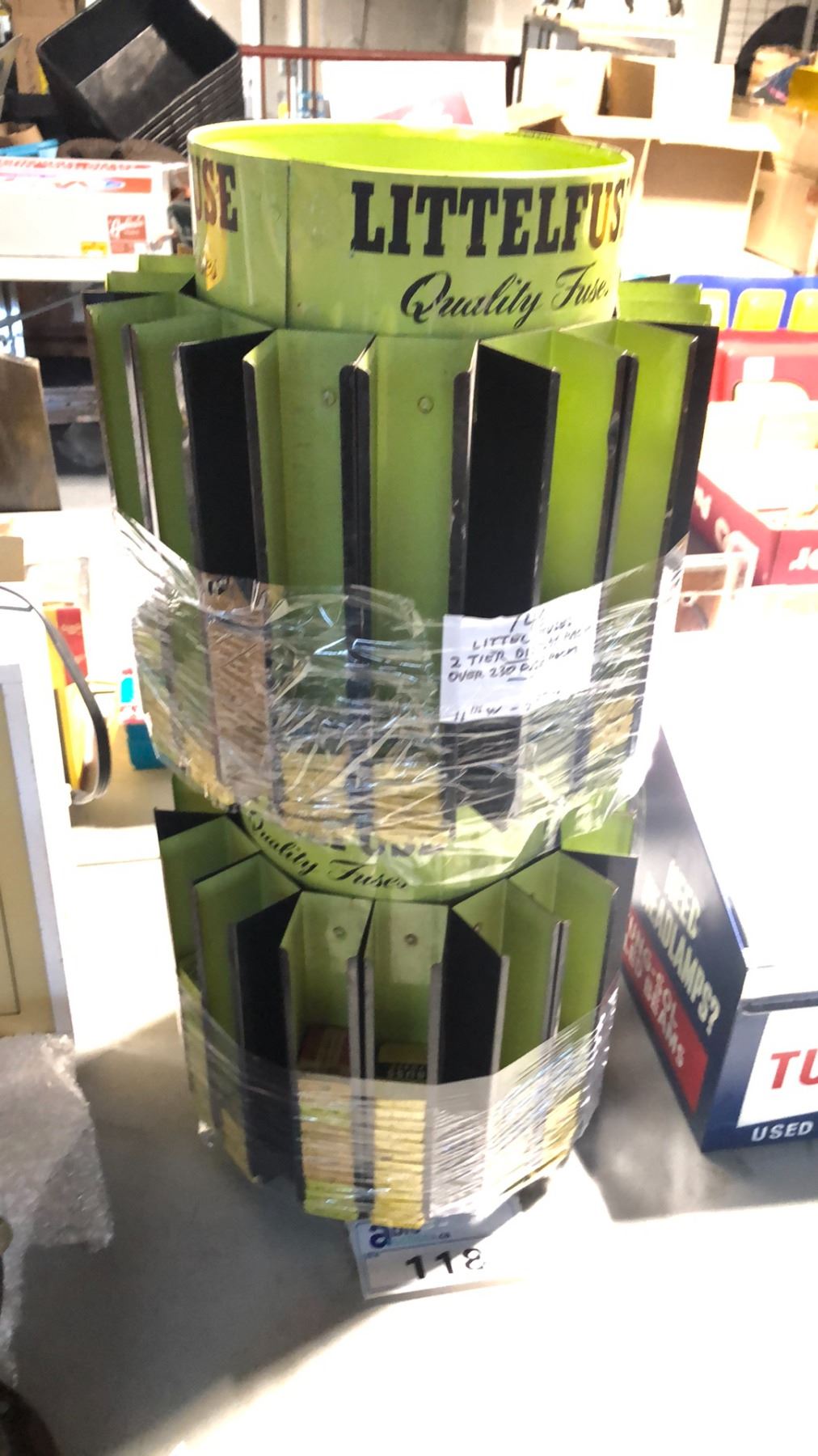 LITTELFUSE 2-TIER ROTATING DISPLAY RACK OVER 230 FUSE PACK W11