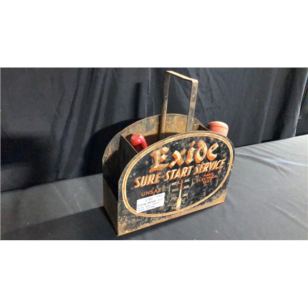EXIDE SURE-START SERVICE BATTERY TESTER W/ VOLTMETER AND SYPHON
