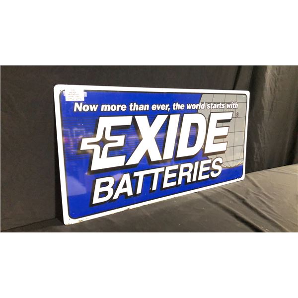 EXIDE BATTERIES METAL SIGN W48" X H24"