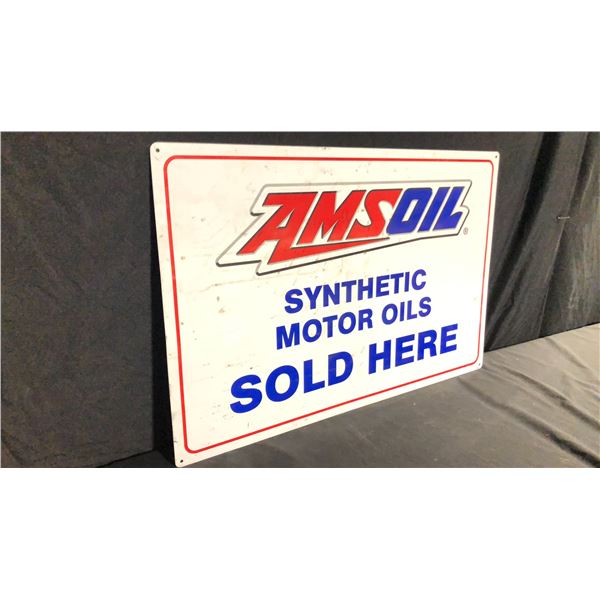 AMSOIL SYNTHETIC MOTOR OILS METAL SIGN W36" X H24"
