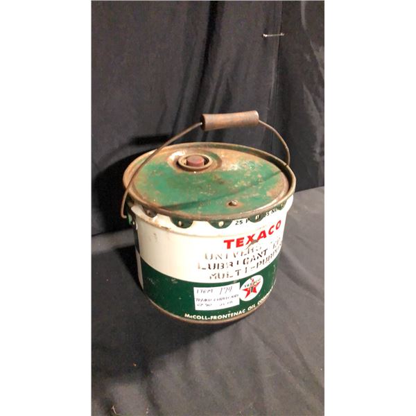 TEXACO LUBRICANT EP 90 EMPTY PAIL H10"