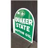 Image 2 : QUAKER STATE HEAVY GAUGE DOUBLE-SIDE METAL SIGN W27" X H30"