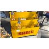Image 3 : SHELL RACK INCLUDING QUART 4 MOTOR OIL BOTTLES SHELL-PENN CIRCA 1920'S - 40'S