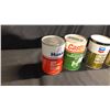 Image 2 : 6 ONE LITRE TIN CANS 4 W/ CONTENTS INCLUDES CASTROL, CHEVRON, VALVOMATIC AND HUSKY