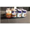 Image 2 : 8 POCKET WIRE RACK WITH 8 ONE LITRE SEALED ASSORTED GULF PRODUCTS