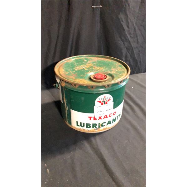 TEXACO LUBRICANT 25 LBS EMPTY CAN H9"