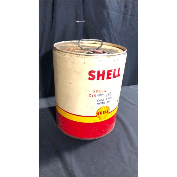 SHELL 5 US GAL MOTOR OIL H13.5" EMPTY