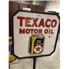 Image 2 : TEXACO MOTOR OIL FREE STANDING HEAVY DUTY CAST BASE SIGN D24" X W31" X H58"