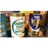 Image 3 : 12 ASSORTED 1.14 LITRE EMPTY MOTOR OIL CANS INCL UFA, SHELL, CO-OP, QUAKER STATE, IH AND KENDALL