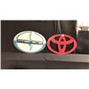 Image 1 : TOYOTA LOGO W47" X H31" AND SCION W47" X H32" OVAL SIGNS