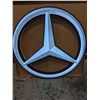 Image 4 : MERCEDES DEALERSHIP SIGN. 48" DIAMETER. 5MM VACUUM FORMED ACRYLIC, TRANSLUCENT SILVER CHROME.