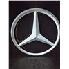 Image 7 : MERCEDES DEALERSHIP SIGN. 48" DIAMETER. 5MM VACUUM FORMED ACRYLIC, TRANSLUCENT SILVER CHROME.
