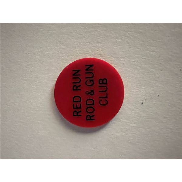 Red Run Rod & Gun club plastic disc