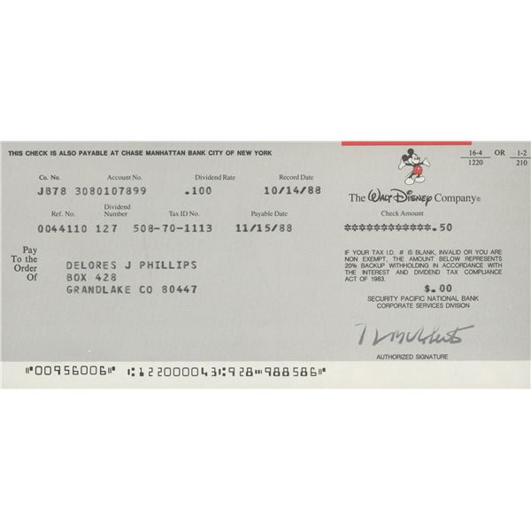 Delores Phillips personal check