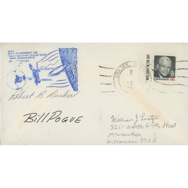NASA Robert B. Doeker and Bill Pogue signed First Day Cover