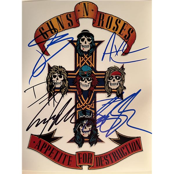 Guns N' Roses band signed photo