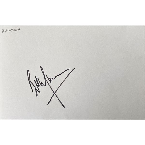 Rolling Stones Bill Wyman original signature