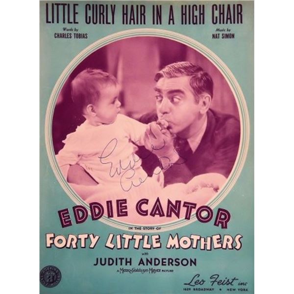 Eddie Cantor signed sheet music