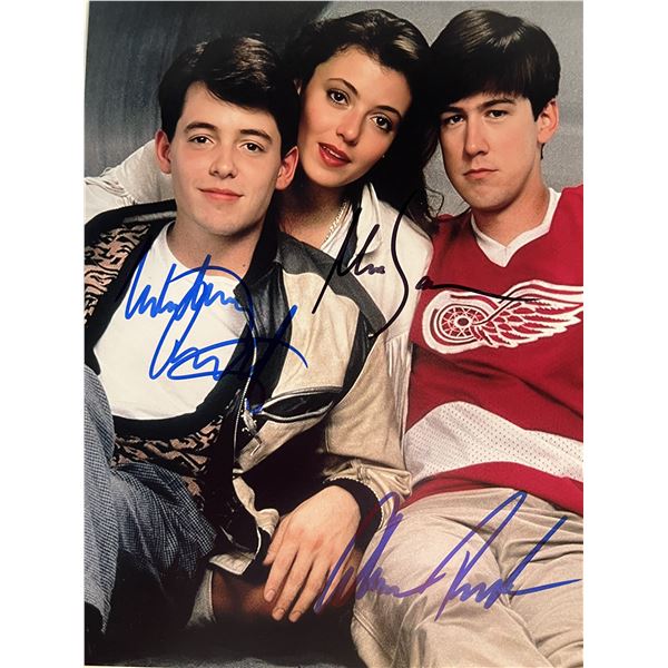 Ferris Bueller's Day Off cast signed movie photo