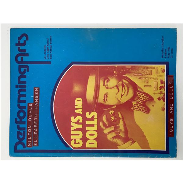 Milton Berle and Elizabeth Hansen Signed Performing Arts Magazine May 1980 Issue