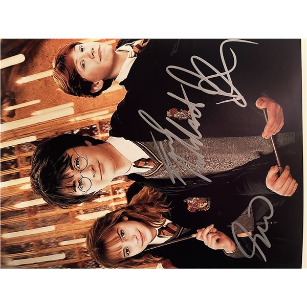 Harry Potter cast signed movie photo