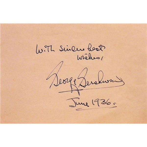 George Gershwin signature slip