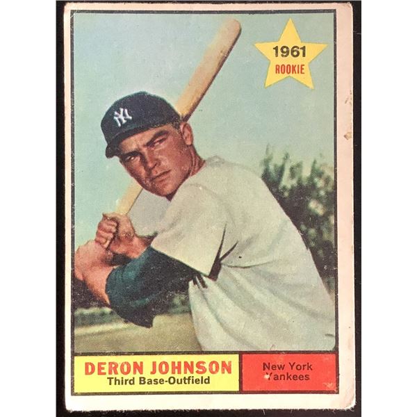 1961 TOPPS DERON JOHNSON ROOKIE CARD