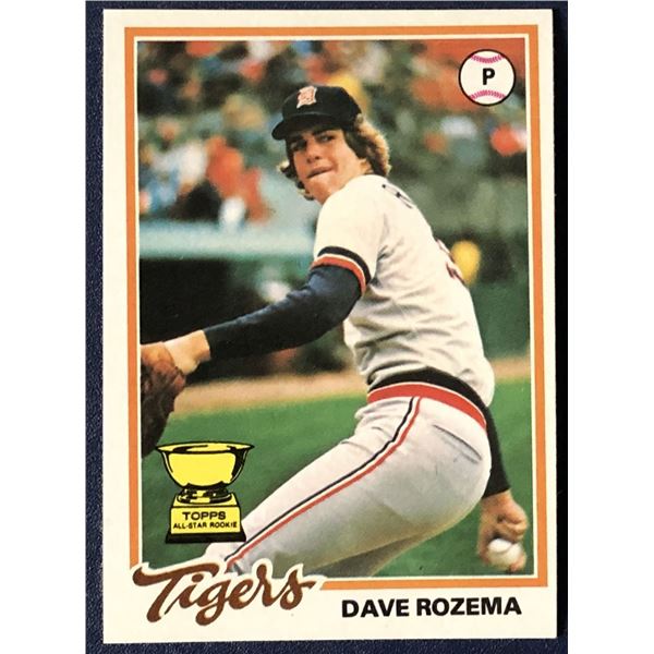 1978 TOPPS DAVE ROZEMA ROOKIE CARD
