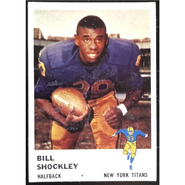 1961 FLEER BILL SHOCKLEY ROOKIE CARD