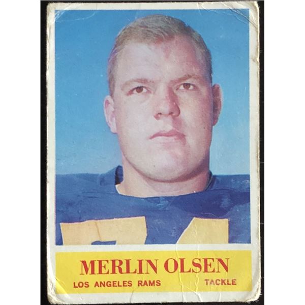 1964 PHILADELPHIA GUM MERLIN OLSEN (HOF) ROOKIE CARD
