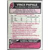Image 2 : 1977 TOPPS NFL VINCE PAPALE ROOKIE CARD