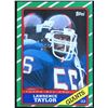 Image 1 : 1986 TOPPS NFL LAWRENCE TAYLOR (HOF)